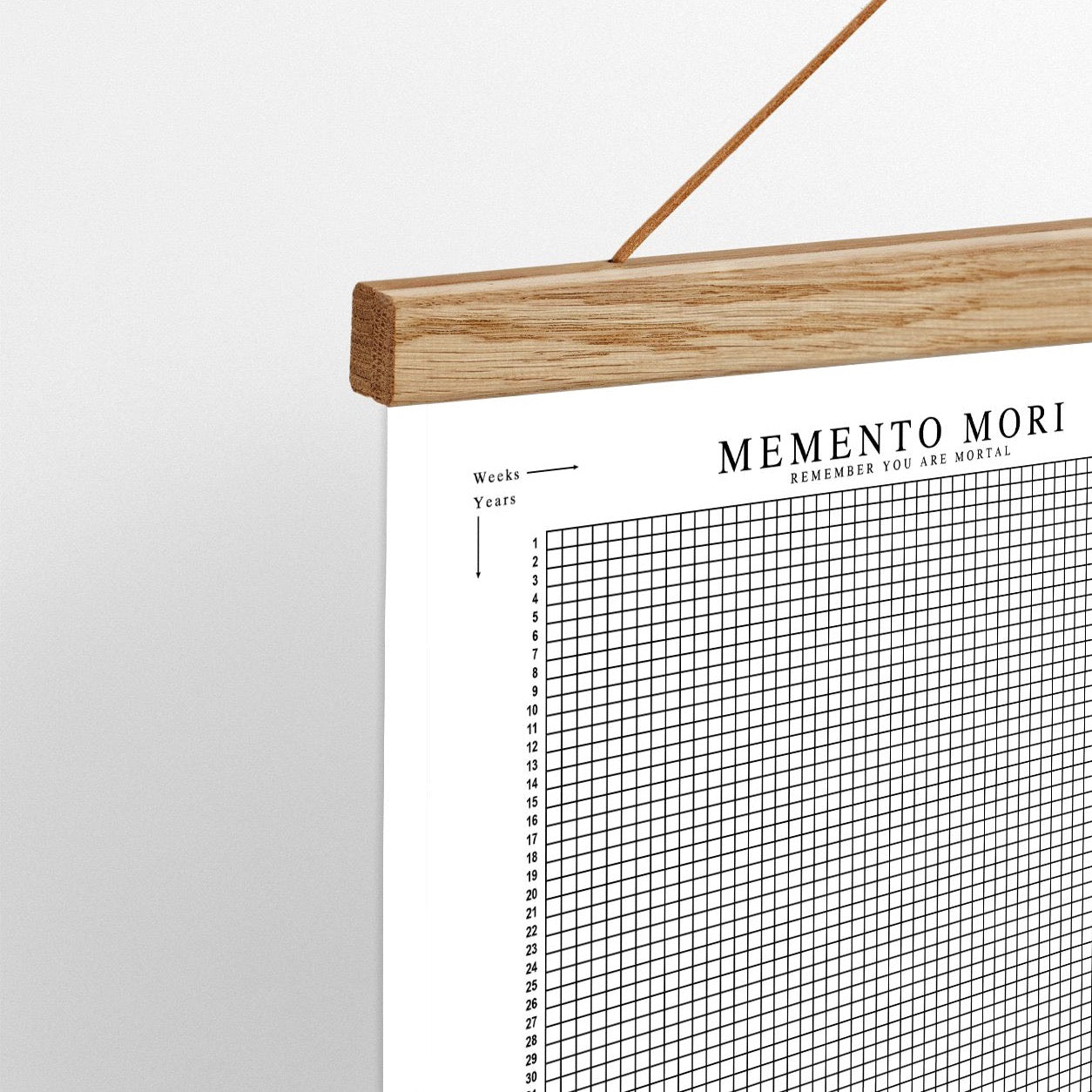 "Memento Mori"-Stoic 80 Year Life Calendar Poster